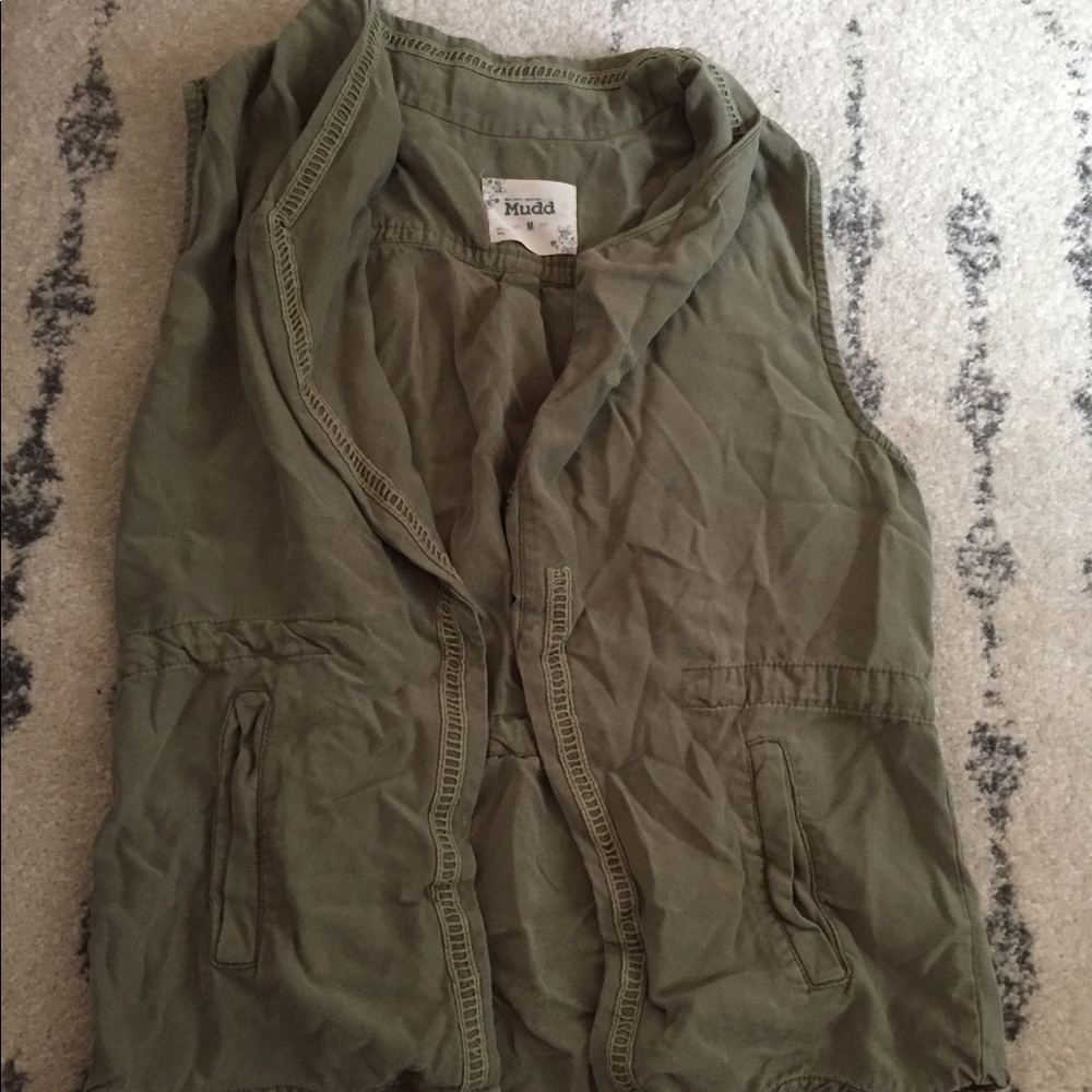 Olive green vest